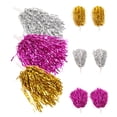 thumbnail interactive-video image 1 of 120 Pcs Pink Cheerleading Pom Poms - PE Material With Handles For Sports & Dance 1 of 12