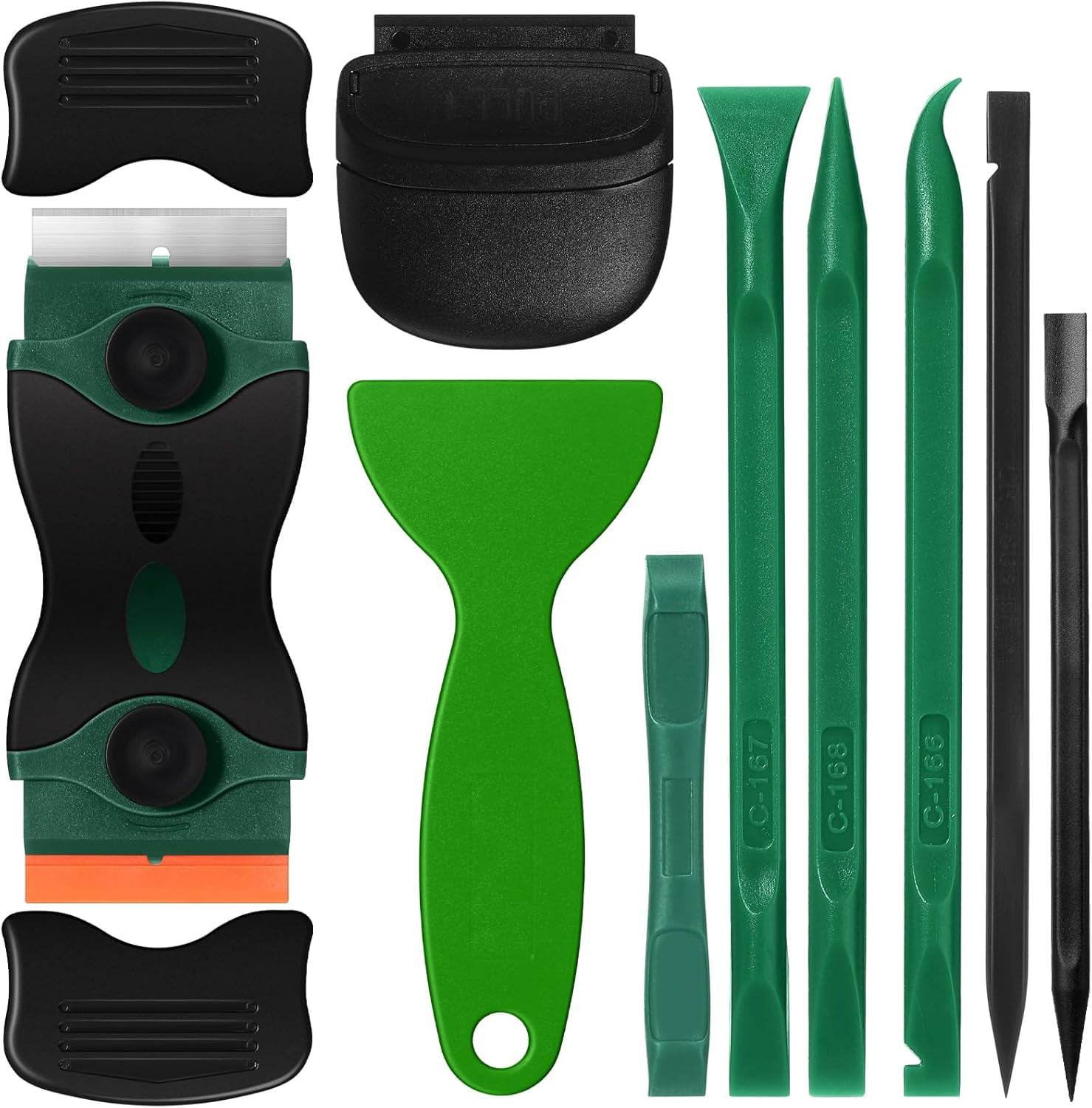 9 Pcs Plastic Scraper Tool Sticker Plastic Razor Blade Scraper Plastic ...