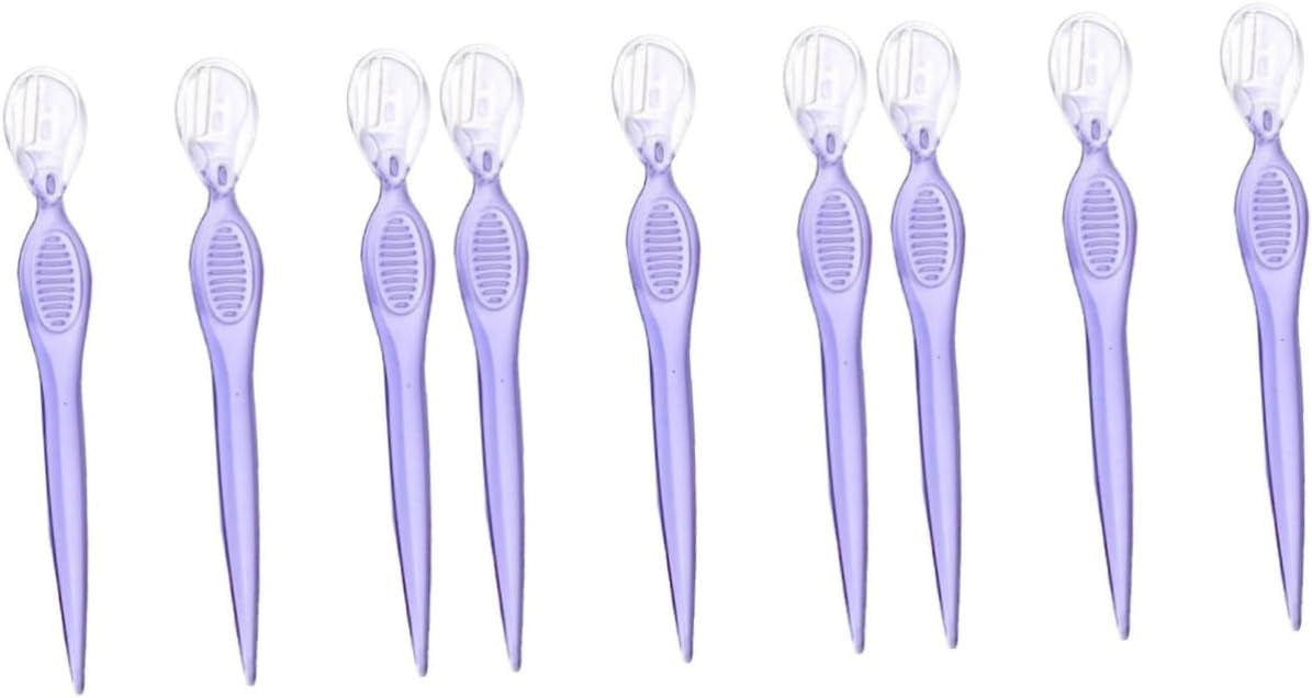 9 Pcs Razors for Women Shaver for Women Womens Razors Dermaplane Razor for Women Face Hand Tools Dermaplaning Tool Beauty Makeup Tools Purple Miss Manual Eyebrow Scraper