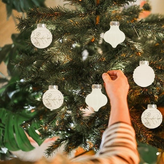 9 Pcs Red Velvet Christmas Balls Ornaments, Shatterproof Flocked Decorative Baubles with Gold Glitter Designs, Assorted Hanging Ornaments Set for Christmas Tree, Holiday Party and Home Décor