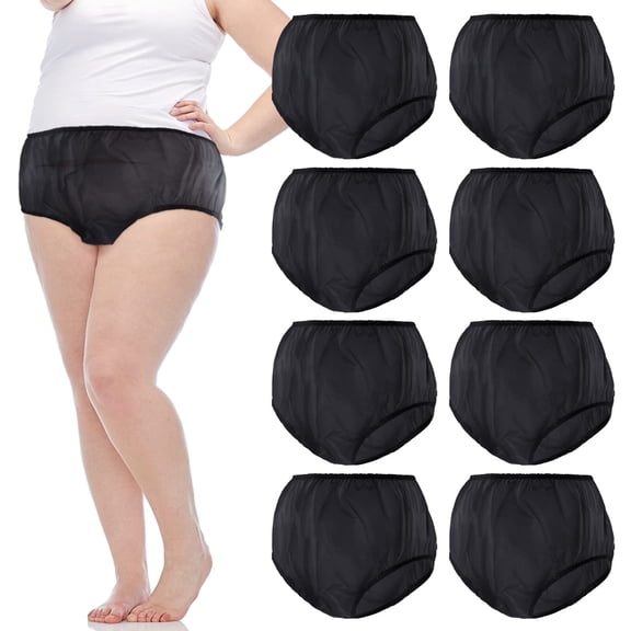 9 Pcs Reusable Incontinence Plastic Pants, Waterproof Leakproof Adult Diaper Cover for Mild to Moderate Incontinence, Breathable & Comfortable Pull-On Design for Daily Protection