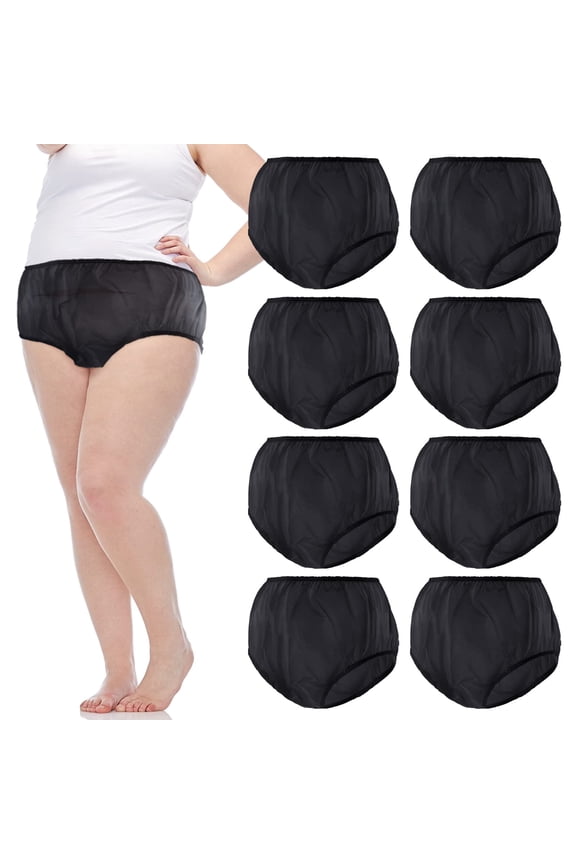 9 Pcs Reusable Incontinence Plastic Pants, Waterproof Leakproof Adult Diaper Cover for Mild to Moderate Incontinence, Breathable & Comfortable Pull-On Design for Daily Protection