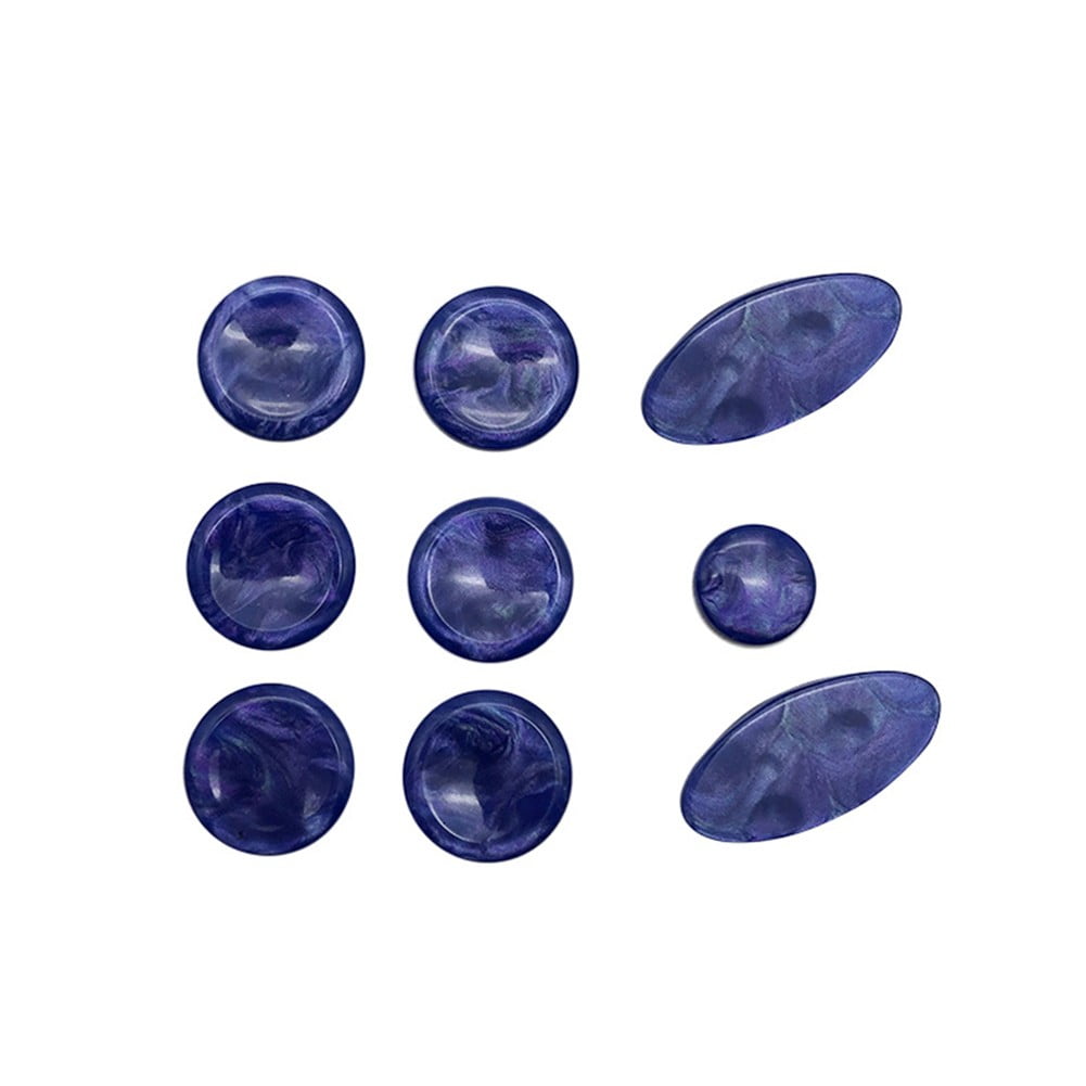 9 Pcs Saxophone Key Buttons Inlays For Alto Tenor Soprano Sax Replacement Parts, Blue