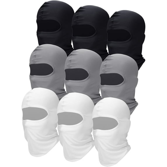 9 Pcs Ski Mask for Men Full Face Cover UV Sun Protection Cooling Balaclava Neck Gaiter Clothing Scarf Bandana