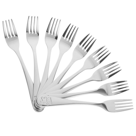 9 Pcs Stainless Steel Children's Fork Forks Bulk Appetizers Cake Tasting Dessert Small Baby