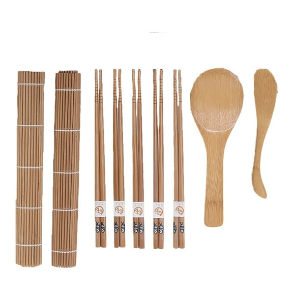 NIAIZEK Sushi Rolling Kit 9-Piece Set with Traditional Design for Home Cooking and Sushi Making