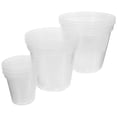thumbnail image 1 of 9 Pcs Transparent Garden Plant and Flower Planting Pot Set with Drainage Holes 9pcs Plastic Decor, 1 of 6