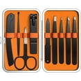 thumbnail image 1 of 9 Pcs Tweezers Set for Facial Hair Women with Travel Case, Professional Stainless Steel Eyebrow Tweezers Kit Great Precision Tweezers for Daily Beauty Tool, 1 of 6