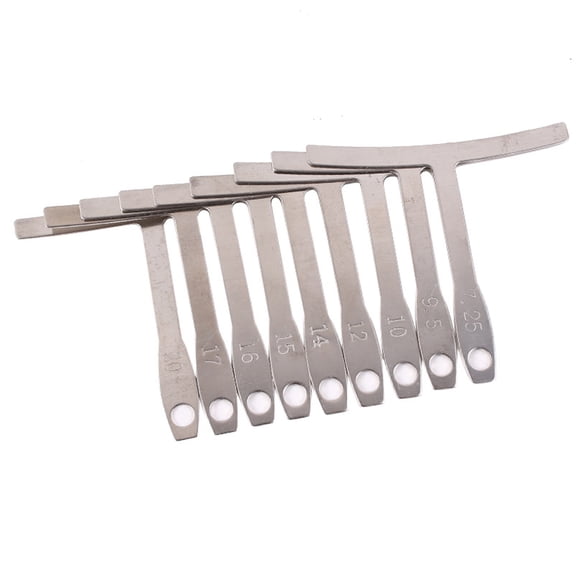 9 Pcs Understring Radius Gauge Guitar Measuring Tools Luthiers Tool for Guitar Bass Bridge Fingerboard Saddle