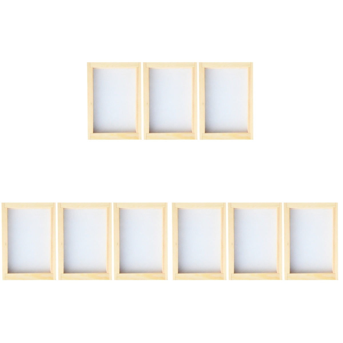 9 Pcs Wooden Paper Making Papermaking Mould Frame Screen Mesh Tool Kits