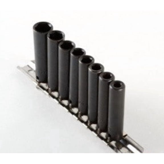9 Piece 1/4" Drive Deep Impact Socket Set - MM - Black