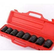 9 Piece 3/4" Drive Black Air Impact Standard SAE Size Sized Socket Tool Set