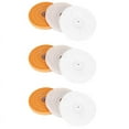 thumbnail image 1 of 9-Piece 6-Inch Mirror Polishing Wheel Set Cotton Wheel for Bench Grinder Tools with 1/2 Inch Arbor Hole,3 set * 3 buffing polishing wheels,yellow & white, 1 of 8