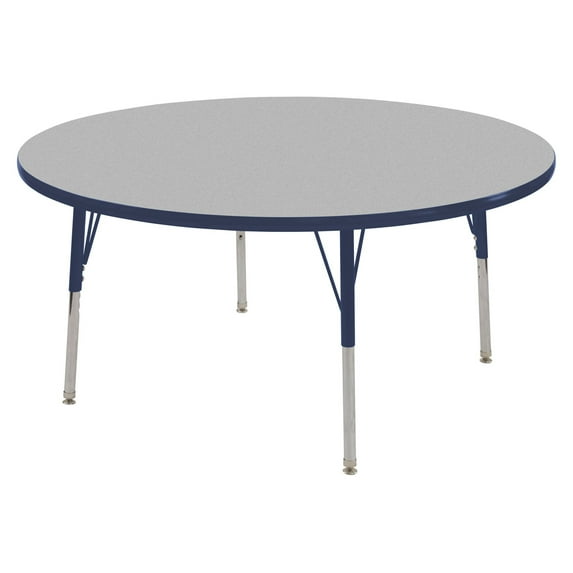 9 Piece 60" Round Classroom Table and 10" Chair Set Leg Type: Toddler Leg wit...