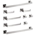 thumbnail image 1 of 9 Piece Bathroom Hardware Set, Bathroom Accessories Set Includes Towel Bar, Toilet Paper Holder, Robe Hook, Stainless Steel Wall Mounted Bathroom Towel Rack Set, Brushed Nickel, 1 of 9
