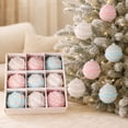 thumbnail image 1 of 9 Piece Christmas Ball Ornaments Set 3.15in Foam Tree Decorations Multicolor, 1 of 6