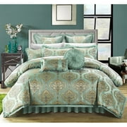 9 Piece Como Decorator Upholstery Quality Jacquard Comforter Set