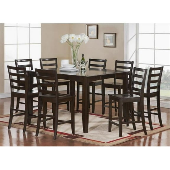 9 Piece Counter Height Set- Square Table and 8 Counter Height Chairs