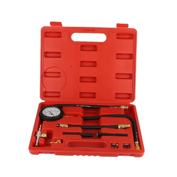 9-Piece Diagnostic Tool for Car Repair Auto Fuel Pressure Gauge Tester Kit