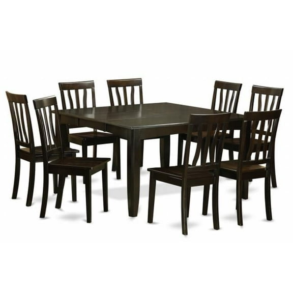 9 Piece Dining Room Table Setdinette Table With Leaf and 8 Kitchen Chairs