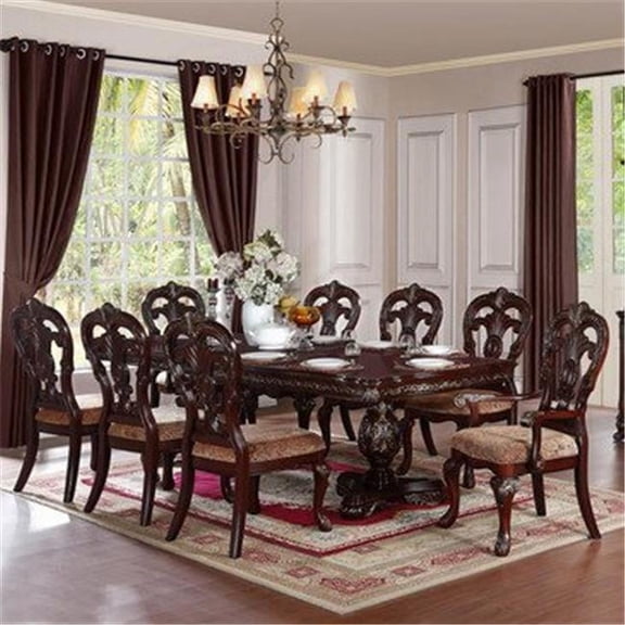 9 Piece Double Pedestal Extension Dining Set