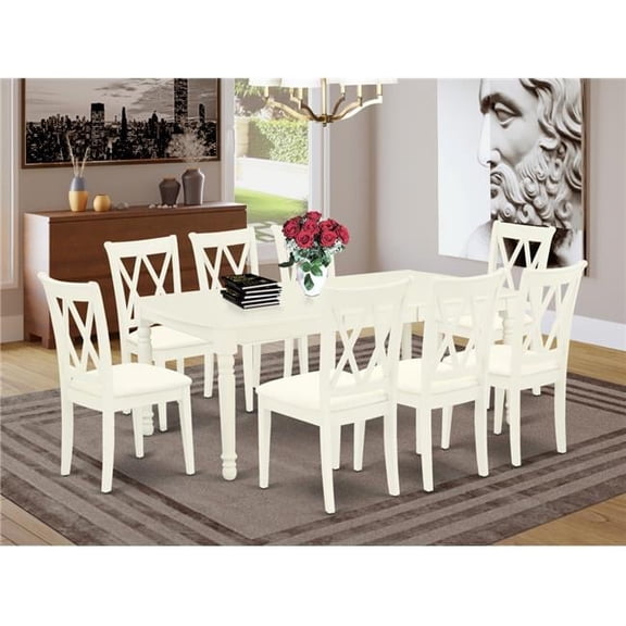 9 Piece Dover Dining Set - Linen White