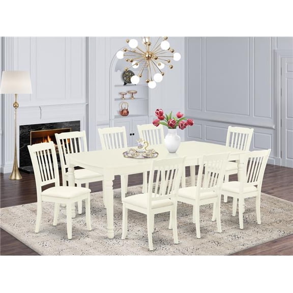 9 Piece Dover Dining Set - Linen White