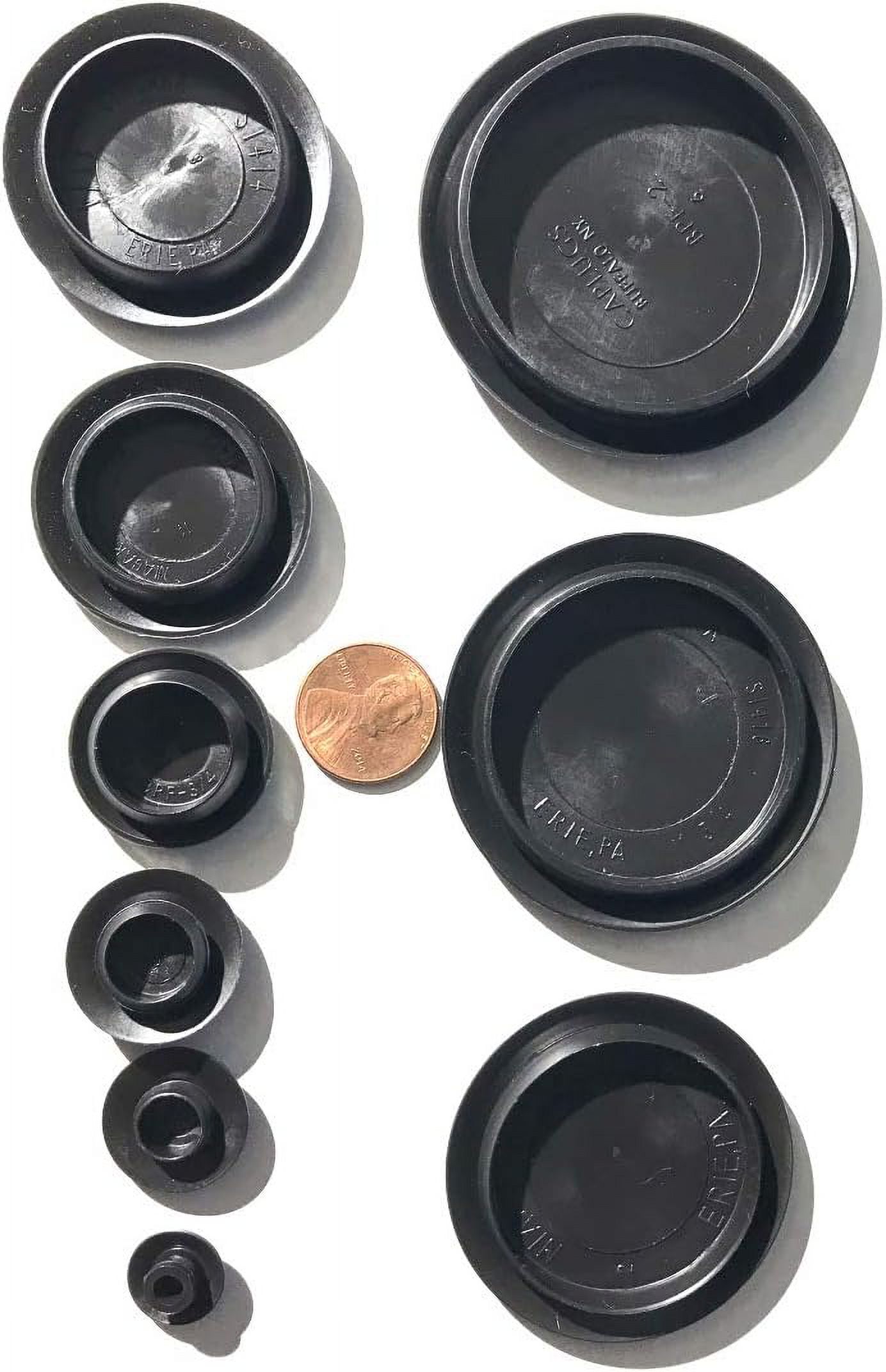 9 Piece Flush Mount Black Hole Plug Assortment for Auto Body and Sheet ...