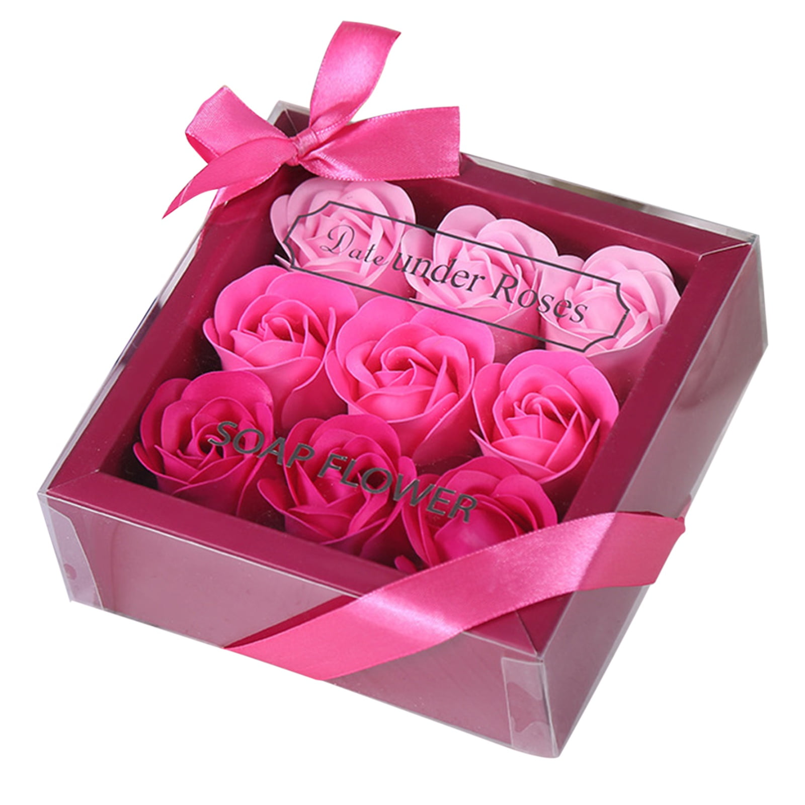 9-Piece Forever Roses in a Box, Long-Lasting Eternal Preserved Roses ...
