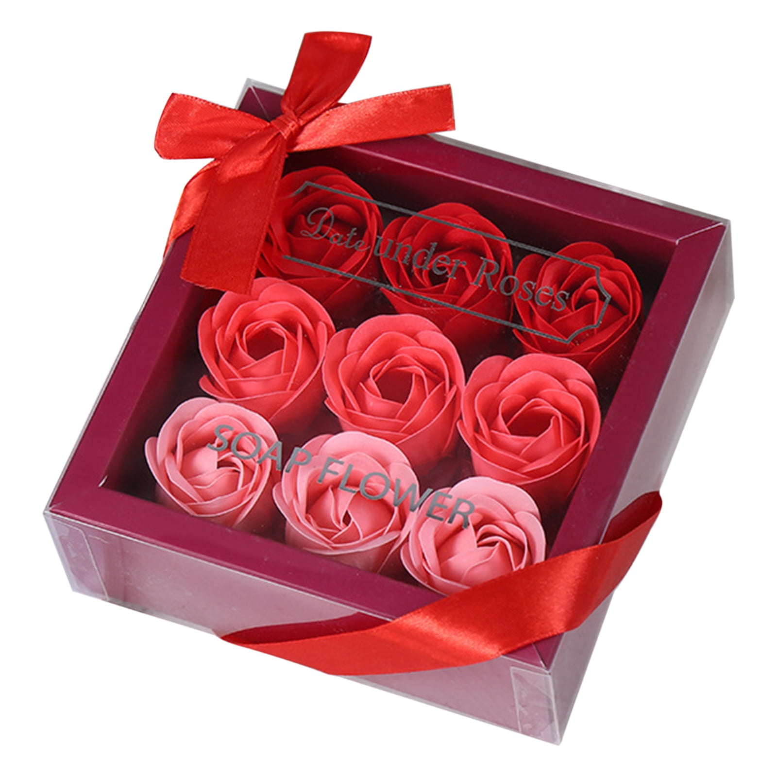 9Piece Forever Roses in a Box, LongLasting Eternal Preserved Roses