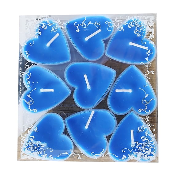 9-Piece Heart-Shaped Rose Scented Candles - Aromatherapy & Relaxation Candles With Romantic Rose Fragrance Decorative Heart Design For Home Ambiance Scented Gift Set - For