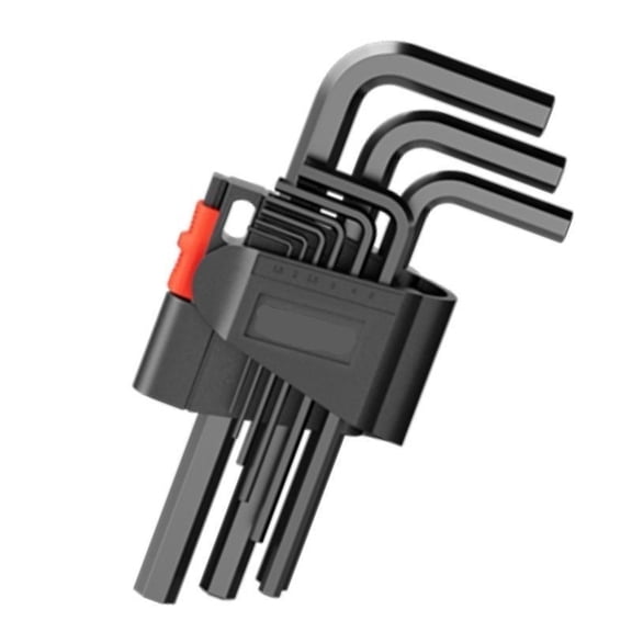 9-Piece Hexagonal Wrench Set - Durable S2 Alloy, L-Shaped Design for Tight Spaces