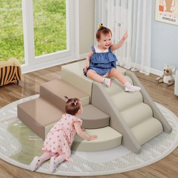 9-Piece Kids Climb & Crawl Soft Foam, Block Activity Play Set for Child, Toddler Toys Indoor, Baby Climbing Toys, Child Playtime Corner Climber Foam