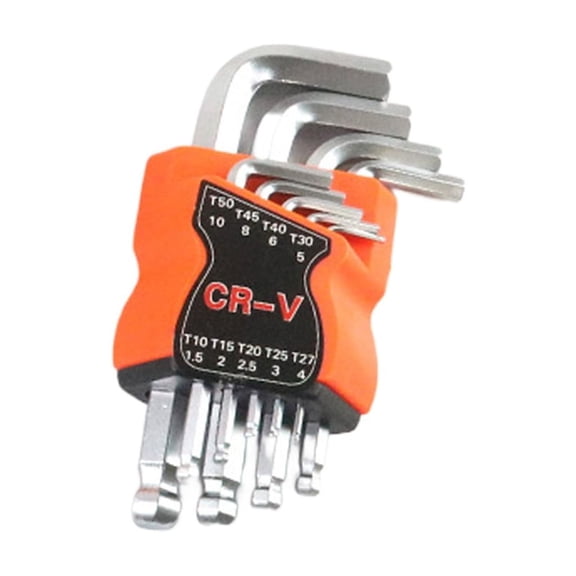 9 Piece L Type Wrench Set Steel Hex Key Tool L Type Wrench For Automotive Repair And DIY Maintenance