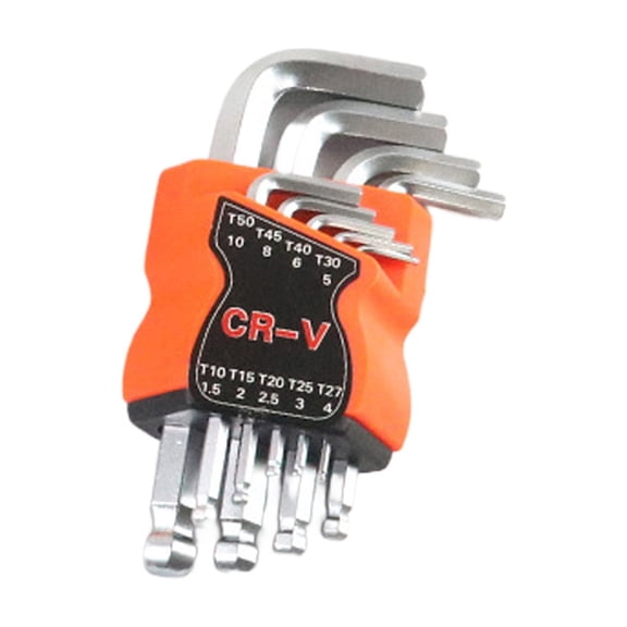 9 Piece L Type Wrench Set Steel Hexagonal Allen Key Tool L Shaped Wrenches For Automotive Repair And DIYer Maintenance