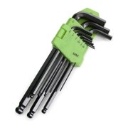 9-Piece Long-Arm Ball End Hex Key Set, 9 Pieces, Steel