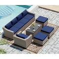 thumbnail image 1 of 9 Piece Modular Outdoor Set Wicker Patio Furniture Conversation Sofa Set, 1 of 7