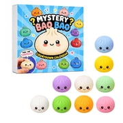 9 Pack Glitter Dumpling Squishy, Mini Glitter Dumpling Cute Sugar Filled Stress Balls Slow Rising Bun Fidget Portable Gift Desk Decor for Birthday Party Gifts
