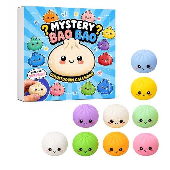 9 Pack Glitter Dumpling Squishy, Mini Glitter Dumpling Cute Sugar Filled Stress Balls Slow Rising Bun Fidget Portable Gift Desk Decor for Birthday Party Gifts
