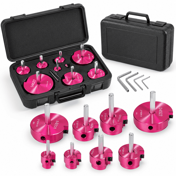 9 Piece PVC Pipe Fitting Reamer Kit, 0.5+0.75+1+1.25+1.5+2+2.5+3+4 Inch ...