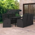 thumbnail image 1 of vidaXL Garden Dining Set Black, 1 of 6
