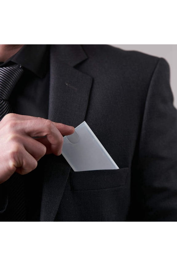 9-Piece Plastic Card Transparent Pocket Card Fiber Thin Business Card Wallet Unisex Business Card Case