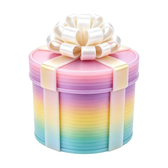 9-Piece Rainbow Nesting Gift Boxes with Ribbon Bow, Small Prank Surprise Set for Christmas Party Favors