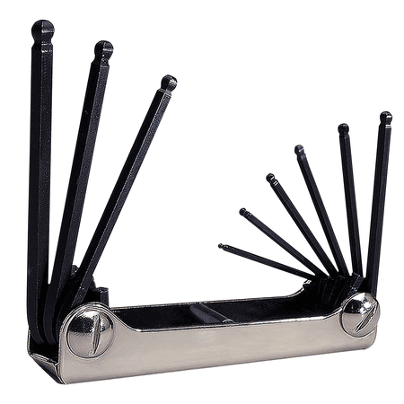 9-Piece SAE Ball End Fold-Up Hex Key Set
