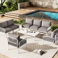 thumbnail image 1 of 9-Piece Sectional, 5.5" Thick Foam - Adjustable Seating for Any Outdoor Space - Garden Stargazing - Low-Maintenance Build, 1 of 7