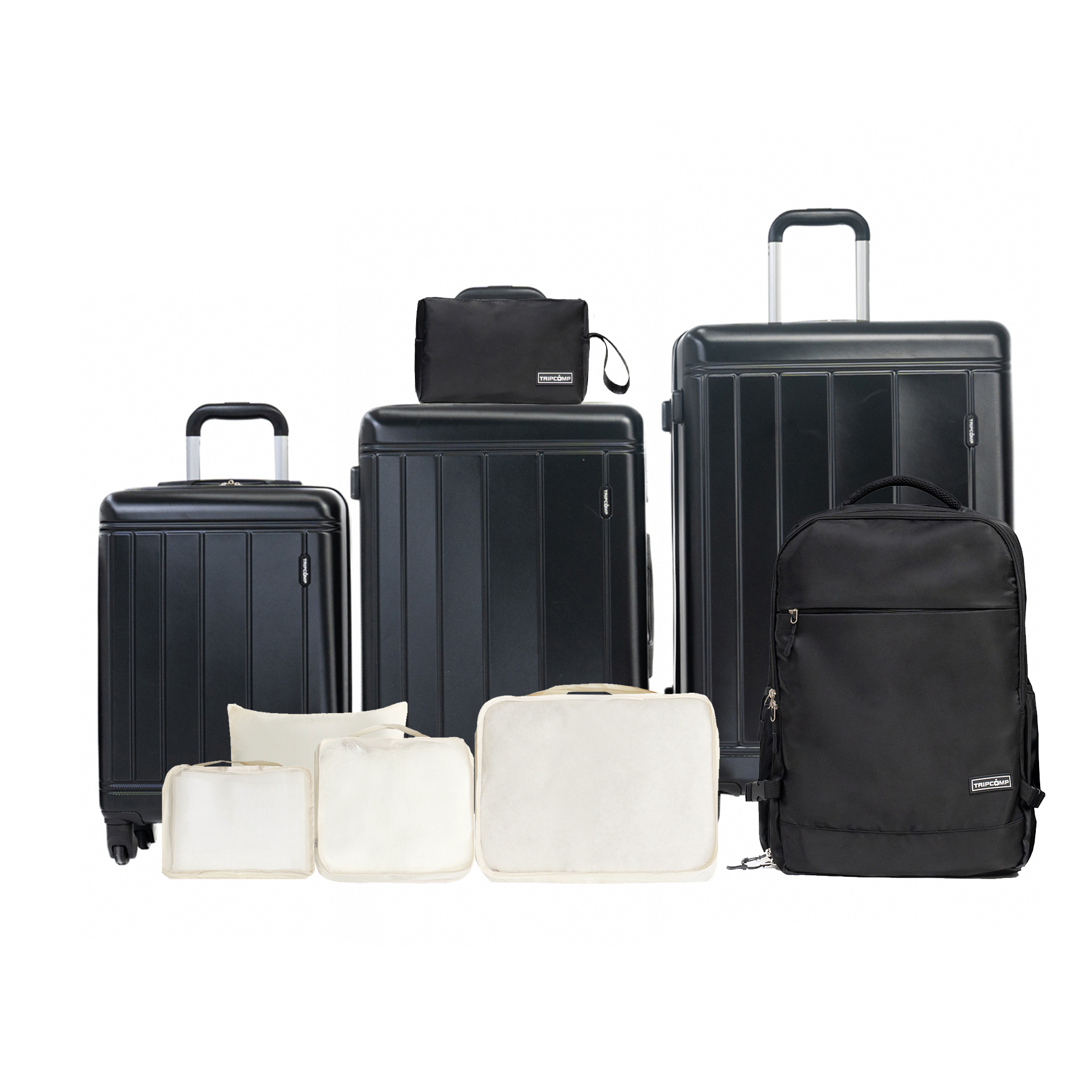 9-Piece Set (20"24"28 + a backpack, a toiletry bag, and 4 storage bags) ,ABS+PC Hardshell Carry on Luggage Set with TSA Lock Carry On Suitcase Luggage Durable Suitcase