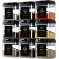 9Piece Spice Containers with Labels Large Plastic Tea Storage