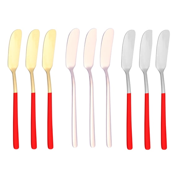 9-Piece Stainless Steel Butter Knives, Cheese/Butter Spreaders, Breakfast Spreads Knives, 16.9*1.9cmStyle:Style 3;