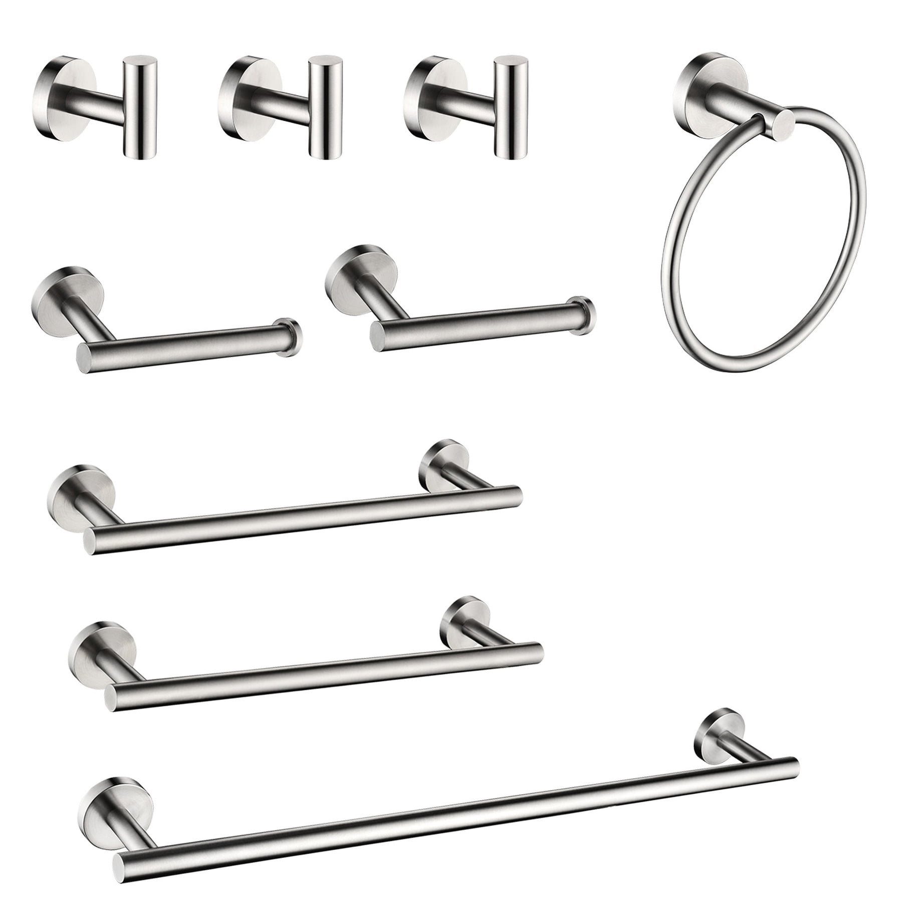 9 Piece Stainless Steel Towel Rack Group - Rust - Free in Moist ...