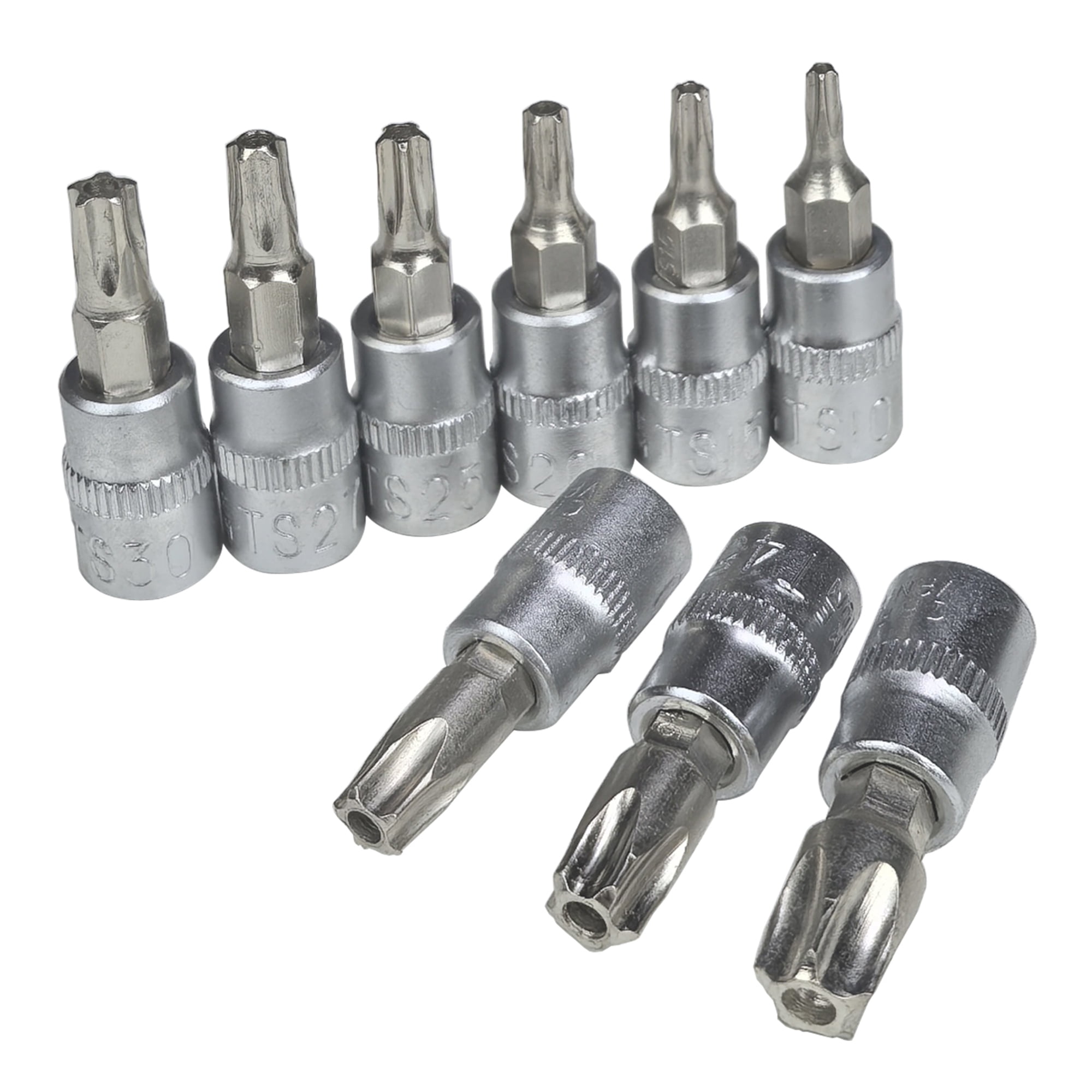 Star Bit Sample 9-Piece Tamper Resistant Star Bits, Chrome Vanadium Steel, TS10 - TS50 ...